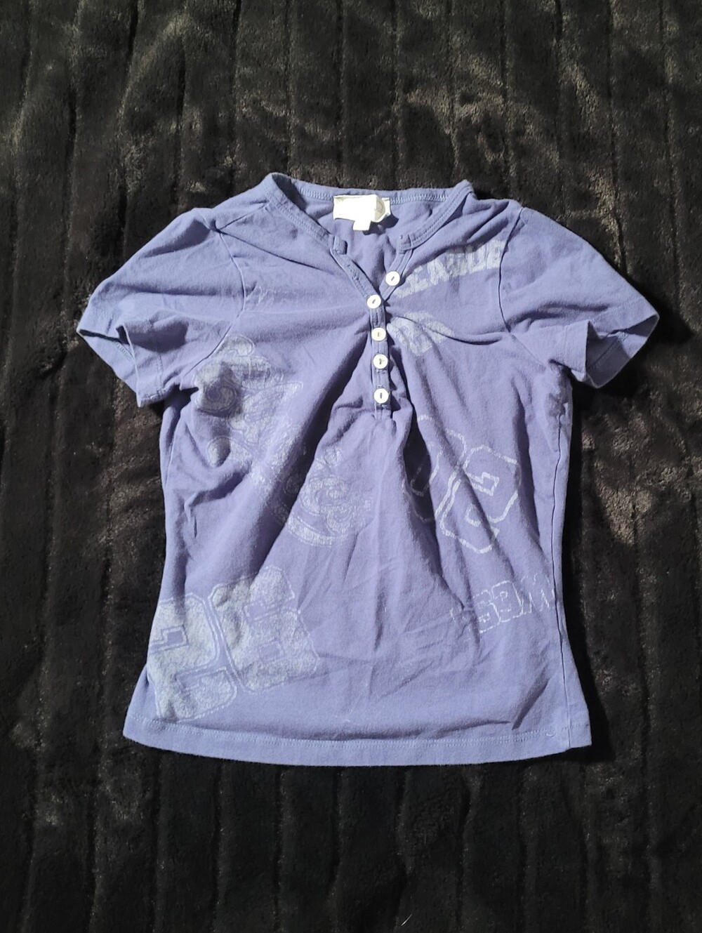 Washed blue Henley top